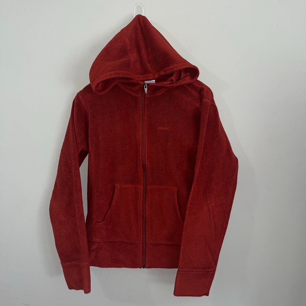 Vintage VTG Women’s Patagonia Burgundy Synchilla Full-Zip Fleece Hoodie (0975)
